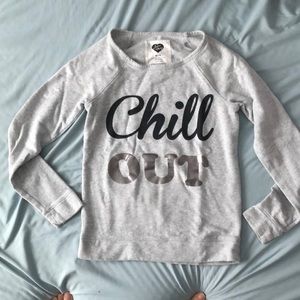 Express chill out light grey sweatshirt XS